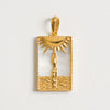 Rectangle Woman and Sun Pendant