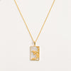 Rectangle Bee Necklace