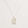 Rectangle Silver Eagle Necklace