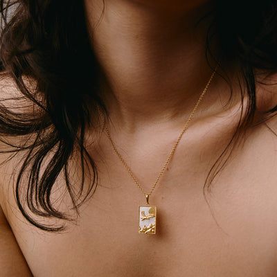 Rectangle Eagle Necklace
