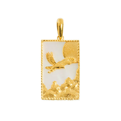 Rectangle Eagle Necklace