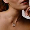 Rectangle Silver Eagle Necklace