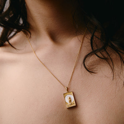 Rectangle Lion Necklace