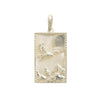 Rectangle Silver Eagle Pendant