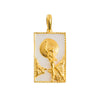 Rectangle Woman and Moon Pendant