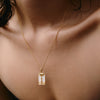 Rectangle Woman and Sun Pendant