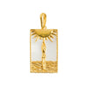 Rectangle Woman and Sun Pendant