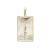 Rectangle Silver Woman & Sun Necklace