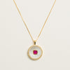 Ruby Mother Of Pearl Necklace