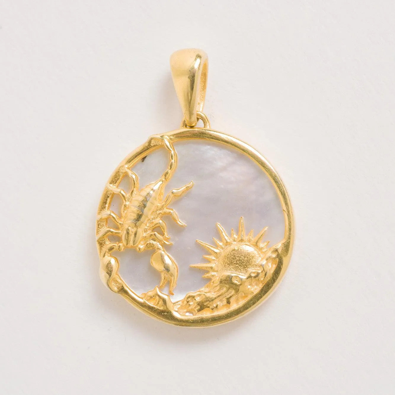 Scorpio Gold Zodiac Pendant Tonal