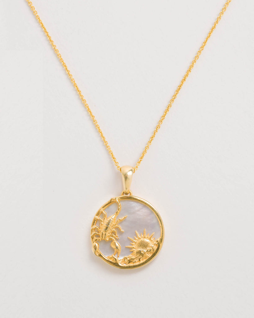 Scorpio, Gold Zodiac Necklace