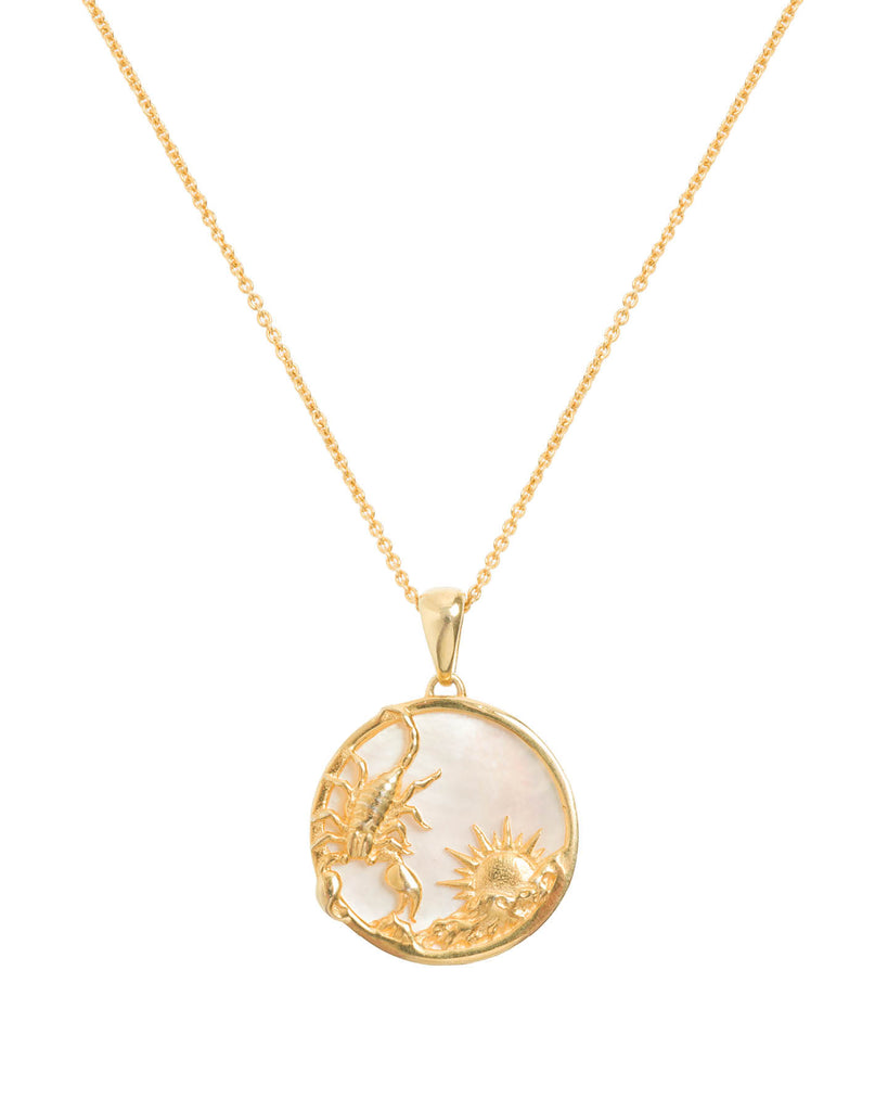 Scorpio, Gold Zodiac Necklace