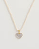 Seed Pearl Necklace with Mother of Pearl Heart Pendant by Freya Rose