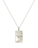 Rectangle Silver Bee Necklace