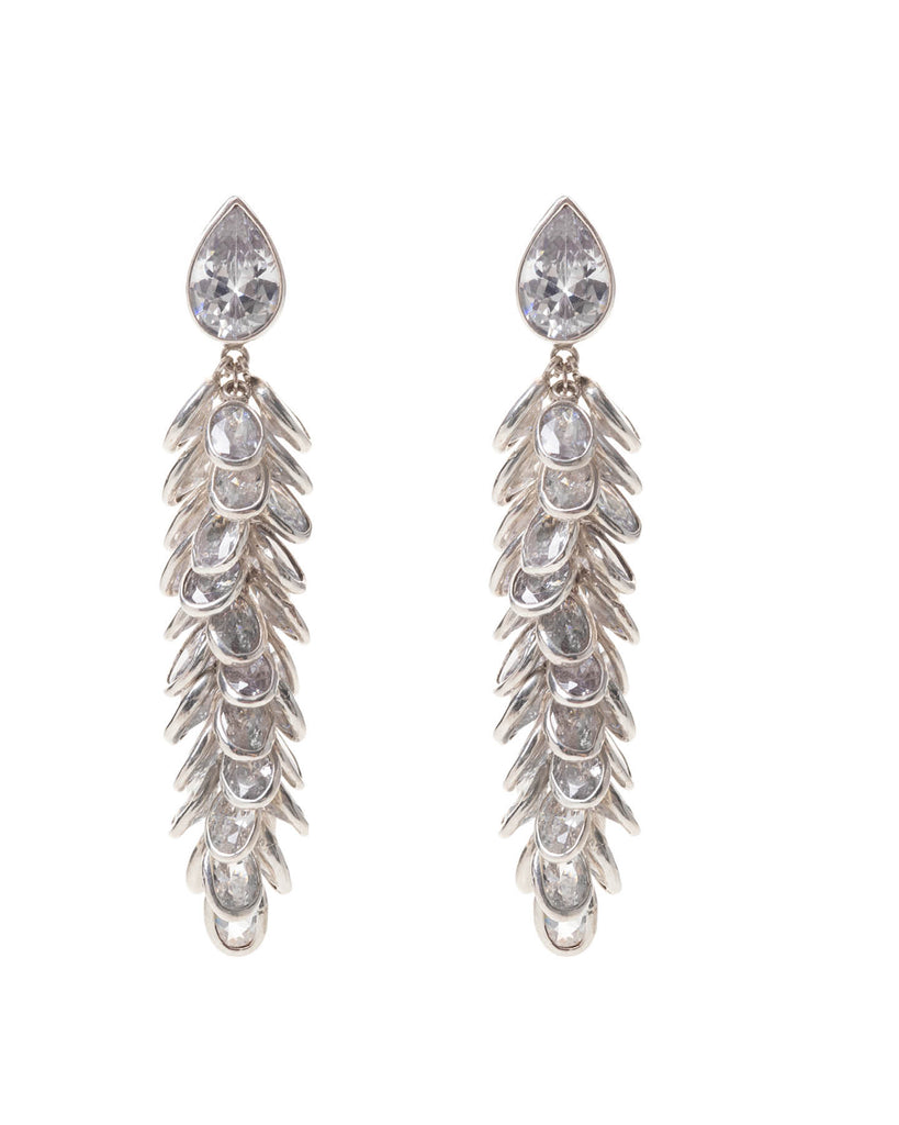 Silver Crystal Long Drops
