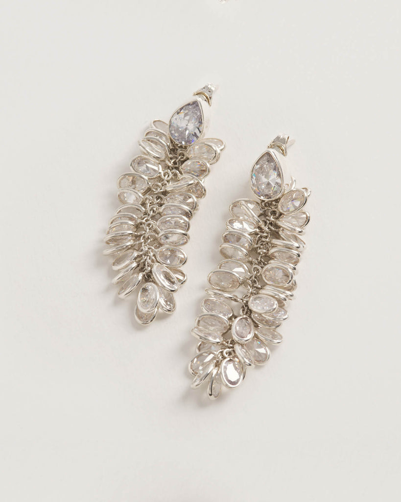 Silver Crystal Long Drops