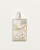 Rectangle Silver Eagle Pendant
