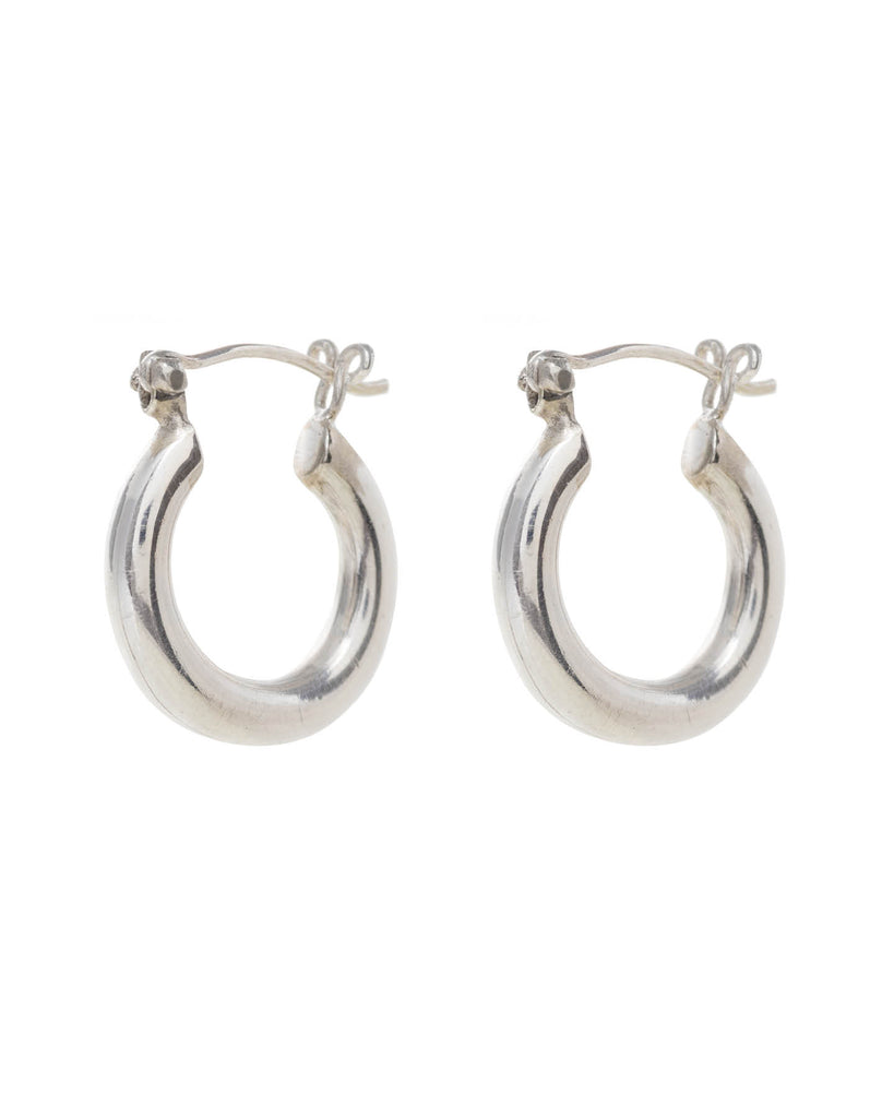 Silver Mini Hoops