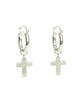 Silver Mini Hoops with Detachable Cross