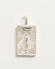 Rectangle Silver Woman and Sun Pendant
