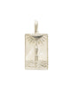 Rectangle Silver Woman and Sun Pendant