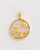 Taurus, Gold Zodiac Pendant