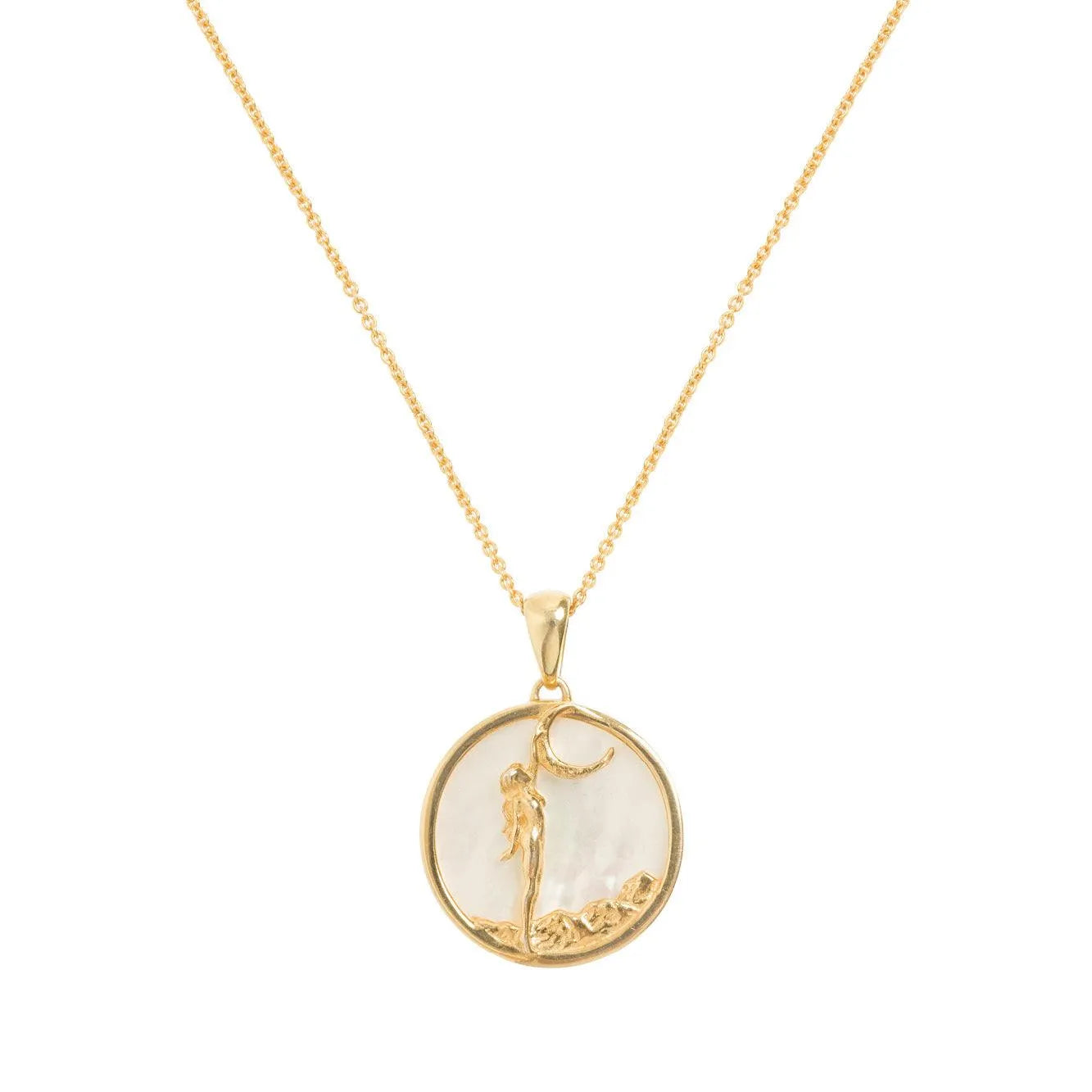 Virgo Gold Zodiac Necklace Cut Out