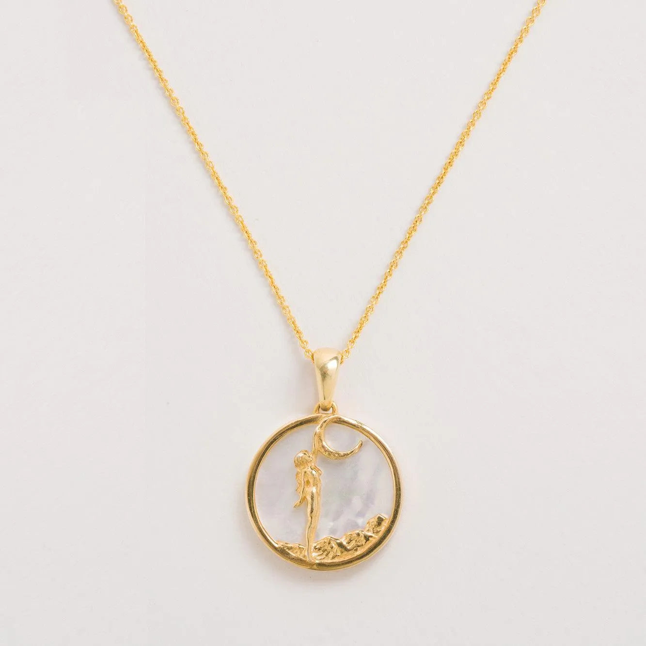 Virgo Gold Zodiac Necklace Tonal