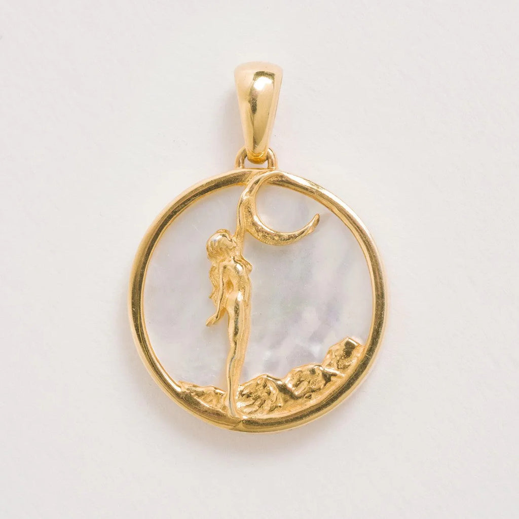 Virgo Gold Zodiac Pendant Tonal