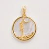 Virgo Gold Zodiac Pendant Tonal