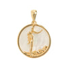 Virgo Gold Zodiac Pendant Cut Out