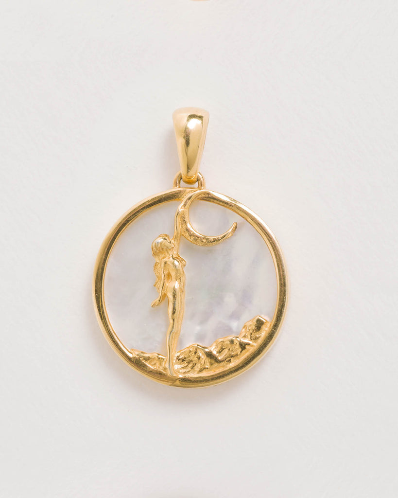 Virgo, Gold Zodiac Pendant