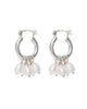 Silver Mini Hoops with Detachable Pearls