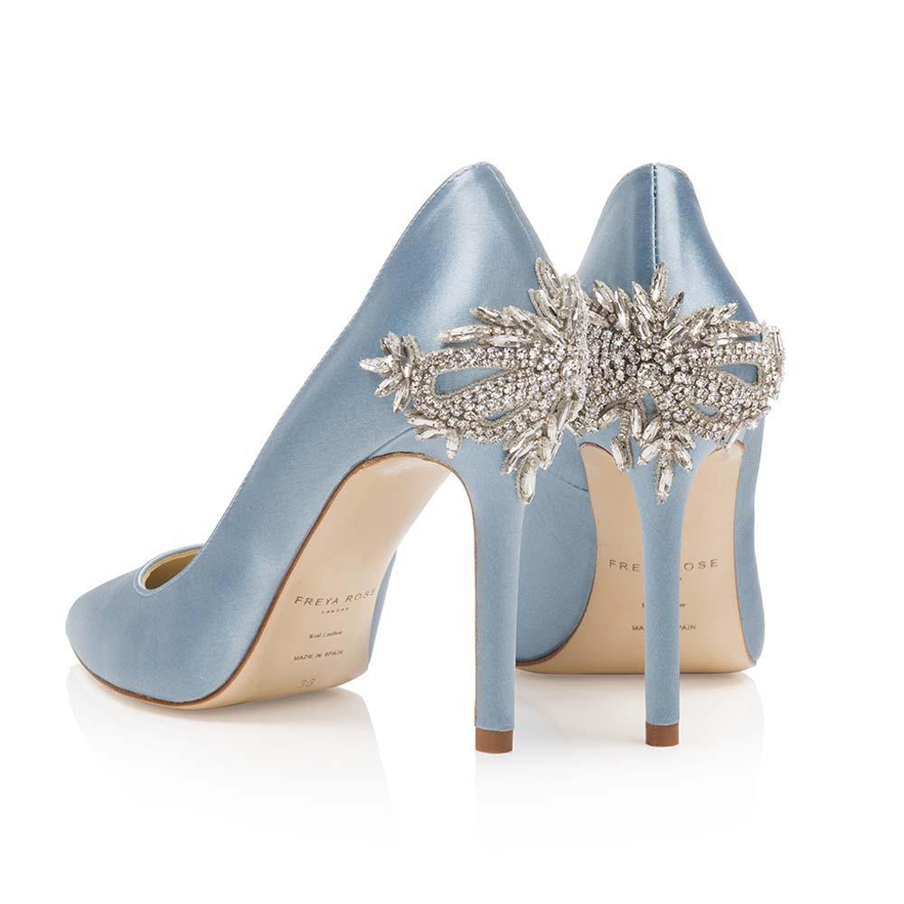 A pair of Freya Rose Embellished Bridal Shoes