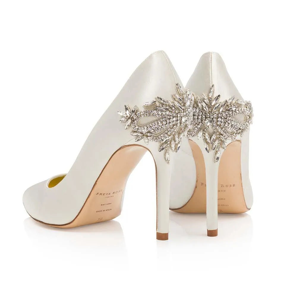 Satin ivory wedding shoes Clearance