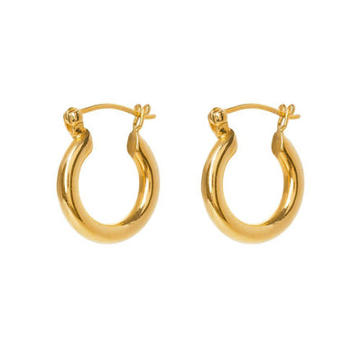Gold Mini Hoop Earrings - Freya Rose Jewellery