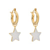 Gold Mini Hoop Earrings with Detachable Stars - Freya Rose Jewellery