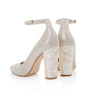 A pair of Freya Rose Champagne Bridal Court Shoes