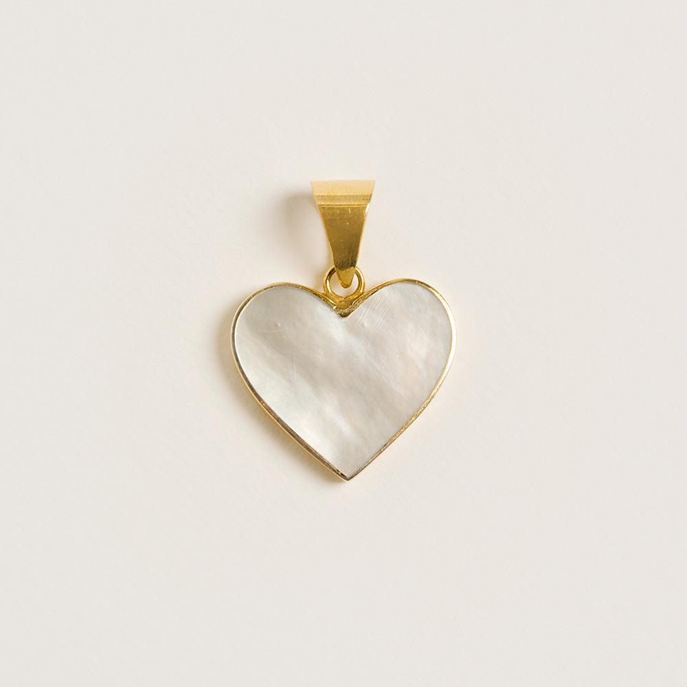 Mother of Pearl Heart Pendant - Freya Rose Pearl Jewellery