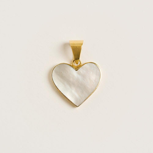 Mother of Pearl Heart Pendant - Freya Rose Pearl Jewellery