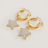 Gold Mini Hoop Earrings with Detachable Stars - Freya Rose Jewellery