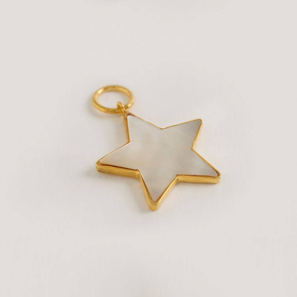 Mother of Pearl Gold Star Pendant - Freya Rose Pearl Jewellery
