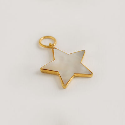 Mother of Pearl Gold Star Pendant - Freya Rose Pearl Jewellery