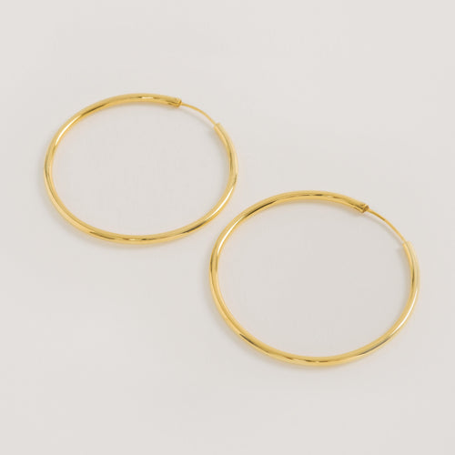Large Gold Vermeil Hoop Earrings - Freya Rose Jewellery
