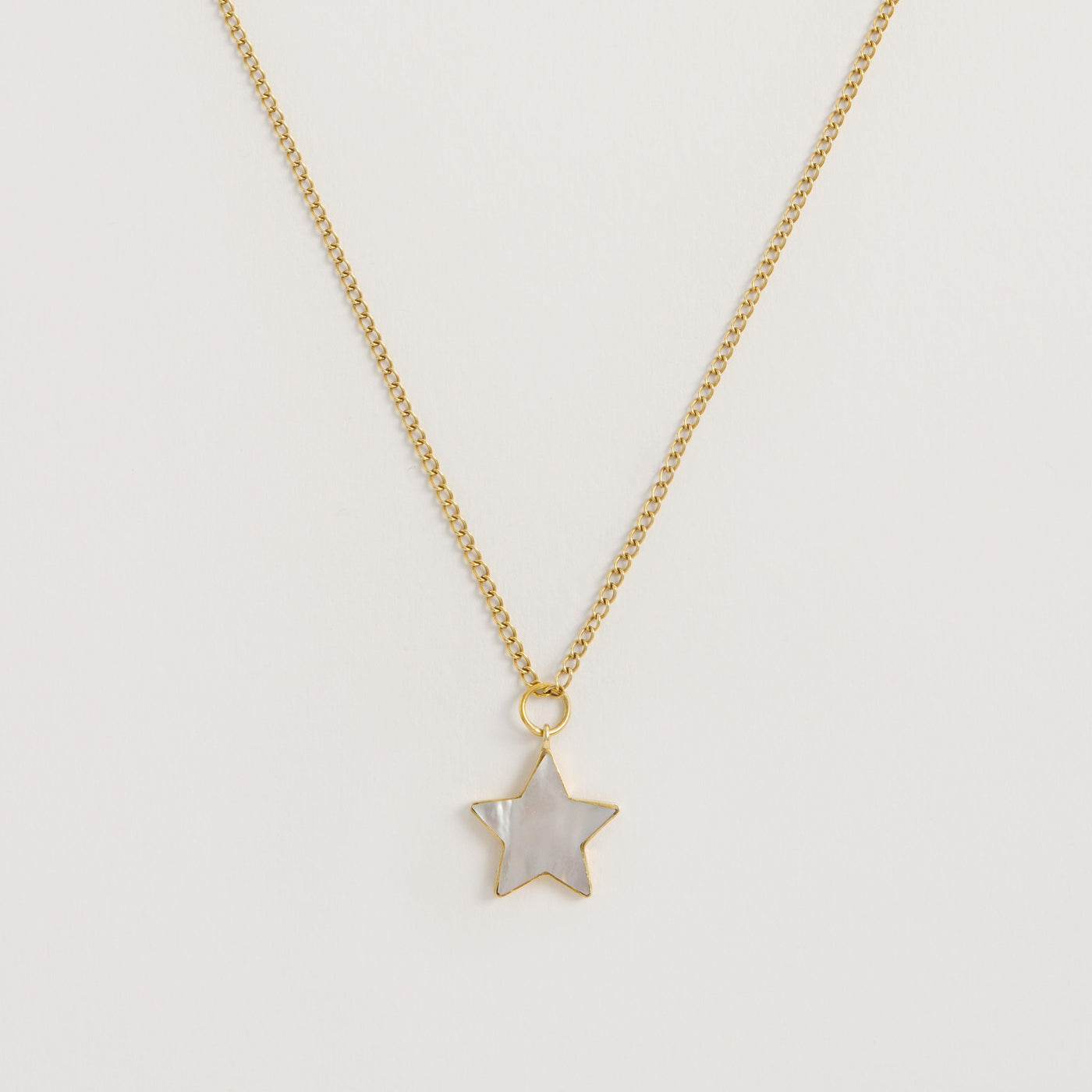 Mother of Pearl Star Pendant Gold Necklace - Freya Rose Pearl Jewellery