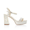 Product image of 'Gigi' Ivory suede Mother of Pearl  Bridal shoes by Freya Rose