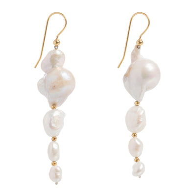Large Baroque Pearl Drop Earrings - Freya Rose Jewellery