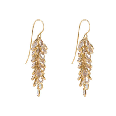 Midi Crystal Drops Earrings | Gold | Freya Rose