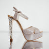 Side shot of Rose in Bloom Gold Couture shoes by Freya Rose